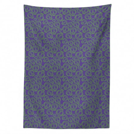 Skull Pattern in Psychedelic Style on Purple Background Halloween Concept Multicolor Rectangle Satin Table Cover Accent for Dining Room and Kitchen Ambesonne Abstract Art Tablecloth 52 X 70 Skull Pattern in Psychedelic Style on Purple Background Halloween Concept Multicolor Rectangle Satin Table Cover Accent for Dining Room and Kitchen Ambesonne Abstract Art Tablecloth 52 X 70